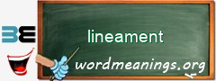 WordMeaning blackboard for lineament